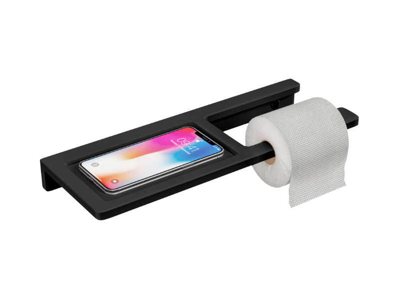 BASSINO Stylist Toilet Paper Holder With Shelf-Glossy