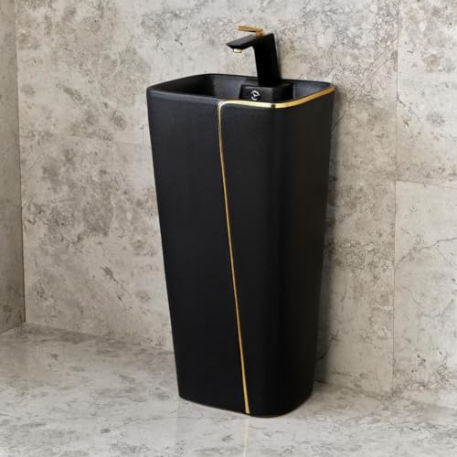 Ceramic Pedestal Wash Basin,BPB-528,size-17x15x34 Inch