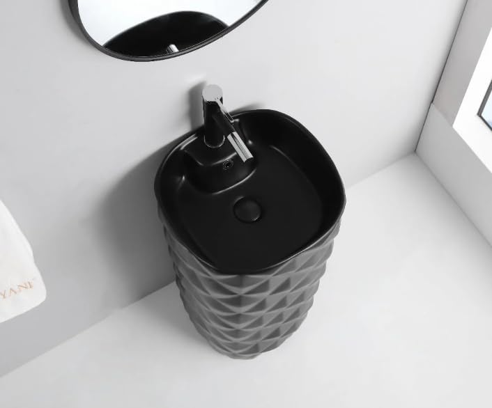 Ceramic Pedestal Wash Basin,BPB-540,size-16x16x34 Inch
