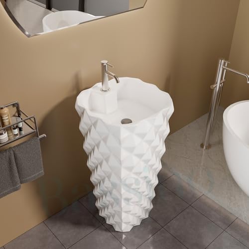 Ceramic Pedestal Wash Basin,BPB-658,size-17x17x32 Inch