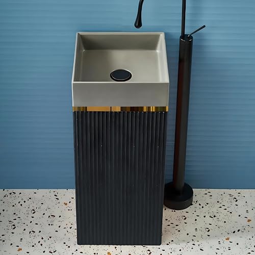 Artificial Stone Pedestal Wash Basin,BPB-630,size-14x14x35 Inch