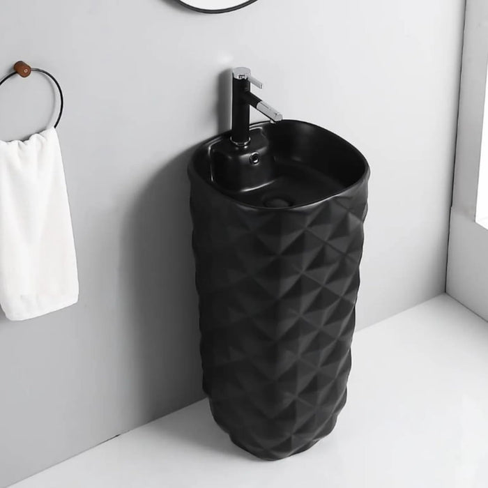 Ceramic Pedestal Wash Basin,BPB-540,size-16x16x34 Inch