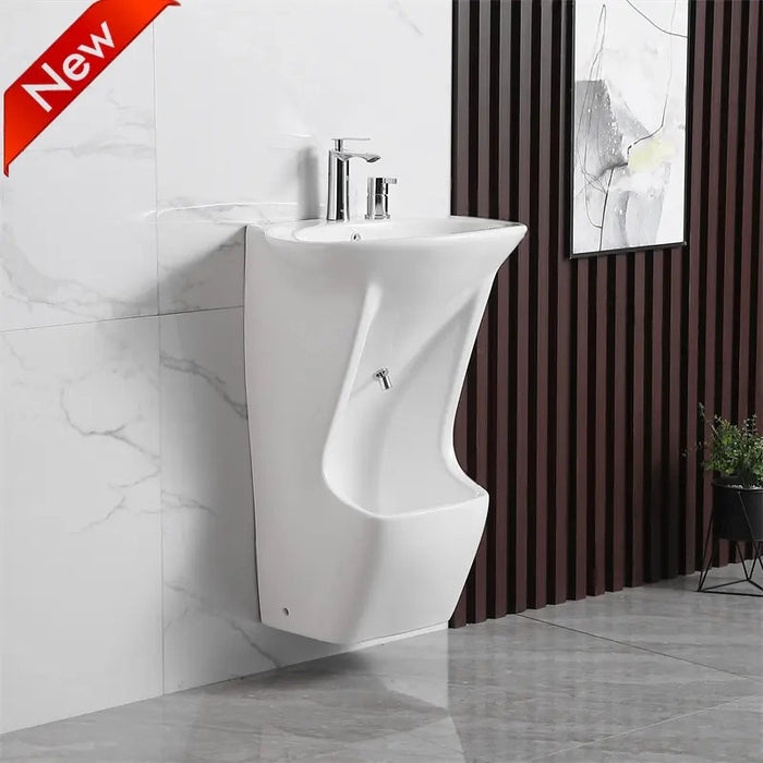 Ceramic Pedestal Wudu Wash Basin,BPB-716,size-24x15x34 Inch