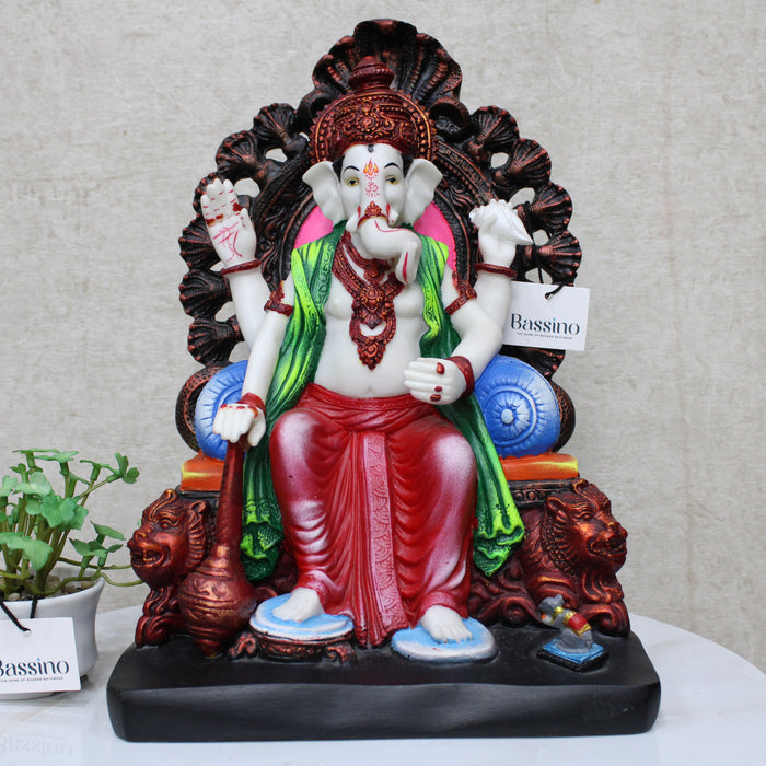 Lord Ganesha idol/statue for home and office,table top decor item,Lalbagh Ganesha,Hindu Religious Statue,