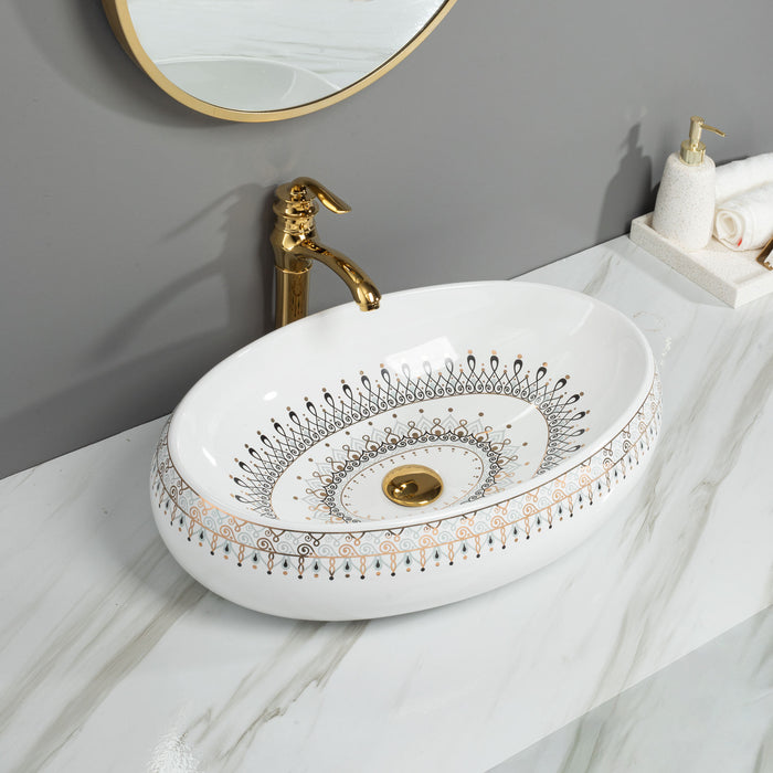Premium Designer Table top/Counter top Wash Basin/Vessel sink (24x16x6 In)