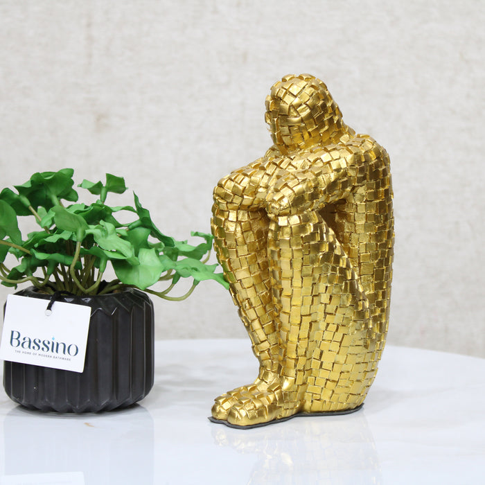 Abstract Art Character Sculpture Resin Statue Model Modern Home Decoration Living Room Decoration Office Desktop BSP-1340 L7 W9 H21 CM