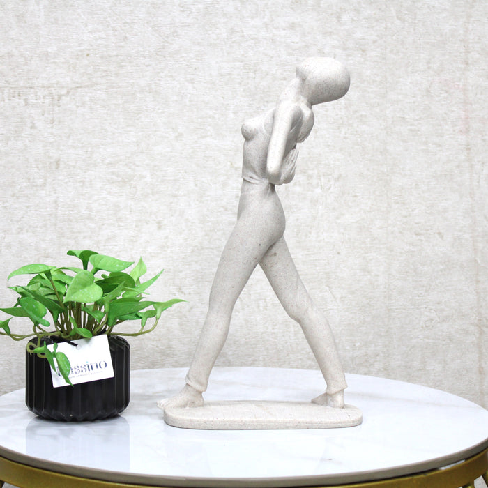 Elegant Fitness Sculpture – Female Figure in Active Stretch 15 Inch (Set of 1)