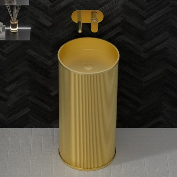 Metal Pedestal Wash Basin,size-16x16x33 Inch