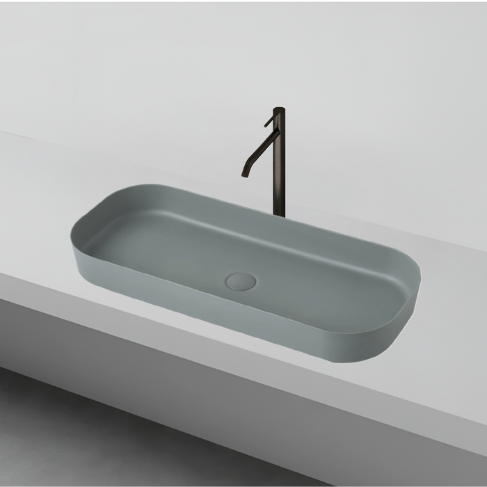Bassino Modern Melamine Wash Basin | Stylish Countertop Wash Basin for Bathroom–800x350x125 mm