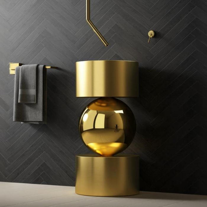 Metal Pedestal Wash Basin,size-16x16x33 Inch