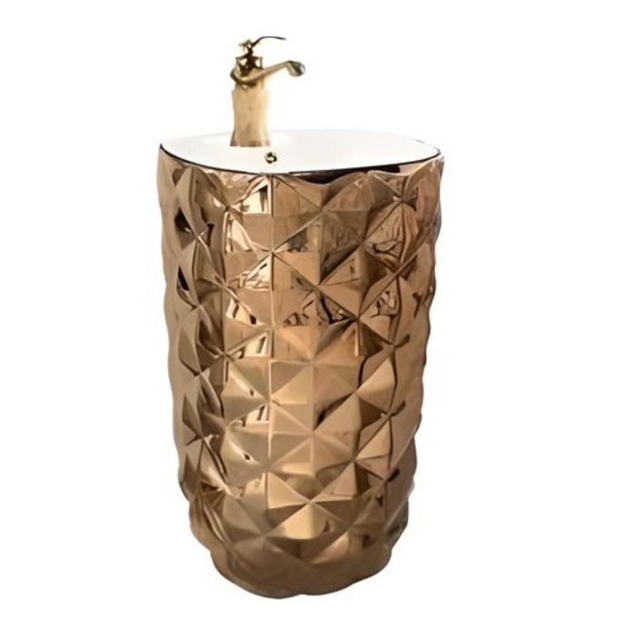 Ceramic Pedestal Wash Basin,BPB-506,size-16x16x33 Inch