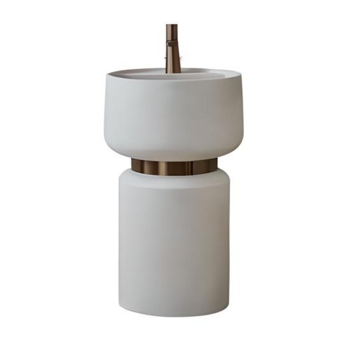 Artificial Stone Pedestal Wash Basin,BPB-587,size-16x16x34 Inch