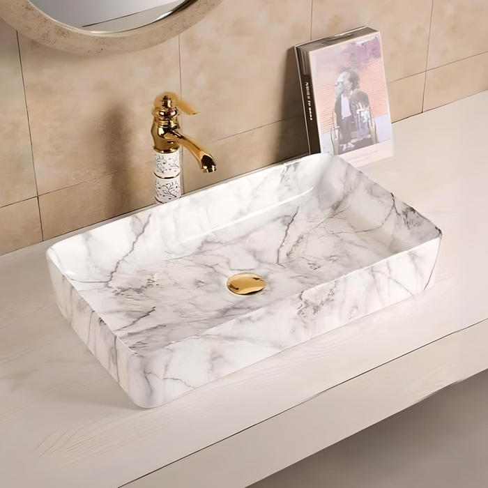 Premium Designer Table top/Counter top Wash Basin/Vessel sink (24x14x4.5 In)BTT-1006