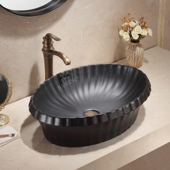 Premium Designer Table top/Counter top Wash Basin/Vessel sink (24x17x7 In) BTT-1032