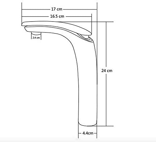 BASSINO Stylish Bathroom Faucet with Single Lever - Waterfall Bathroom Basin Faucet of Brass - Hot and Cold Water Mixer Antique Tap for Bathroom 12 Inches (Rose-Gold)