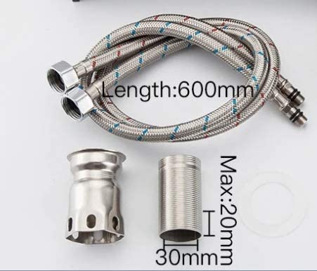 BASSINO Stylish Bathroom Faucet with Single Lever - Waterfall Bathroom Basin Faucet of Brass - Hot and Cold Water Mixer Antique Tap for Bathroom 12 Inches - (Rose Gold 4)