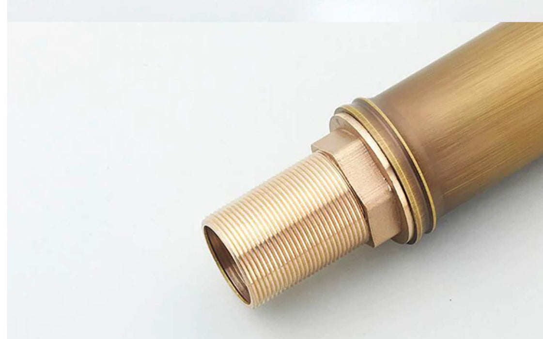 Most Stylish Bathroom Faucet with Single Lever - Waterfall Bathroom Basin Faucet of Brass - Hot and Cold Water Mixer Antique Tap for Bathroom 12 Inches - (Antique Matt 2)