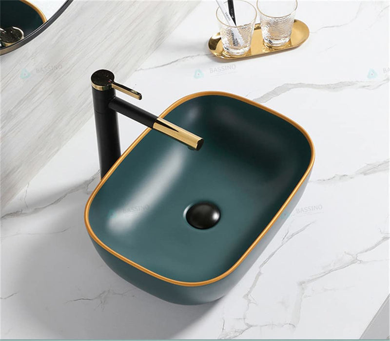 Premium Designer Table top/Counter top Wash Basin/Vessel sink (18x13x5.5 In) BTT-1035
