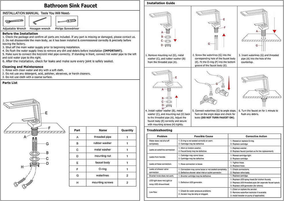 BASSINO Brass Mixer Hot and Cold Basin Tap Faucet Sink Mixer Tall Body(BLACK)