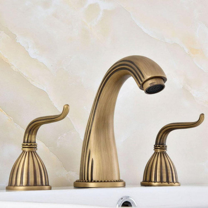 BASSINO Brass Bathroom Sink Wash Basin Mixer Tap Single Handle Hot & Cold Waterfall Lavatory Sink Faucet for Living Room & Bathrooms