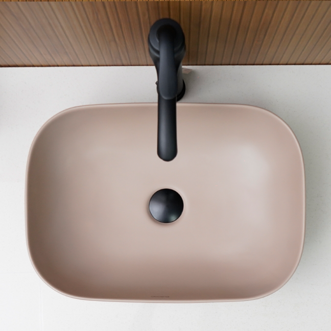 Designer Table Top Basin (18 x 13 x 6 In),BTT-11253, Beige