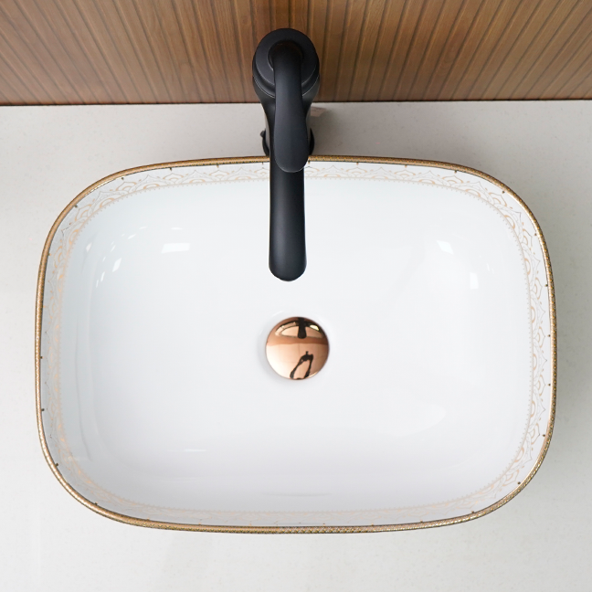 Designer Table Top Basin (18 x 13 x 5 In),BTT-11251