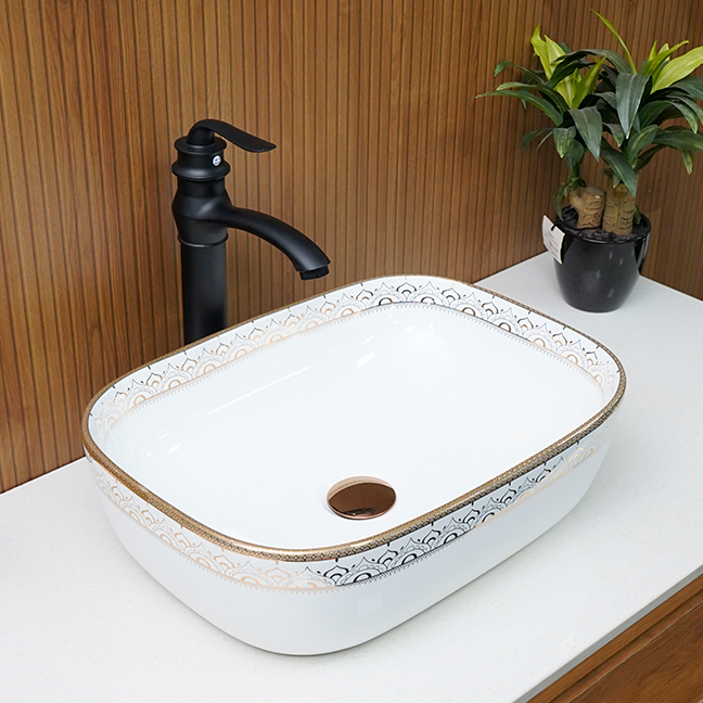 Designer Table Top Basin (18 x 13 x 5 In),BTT-11251
