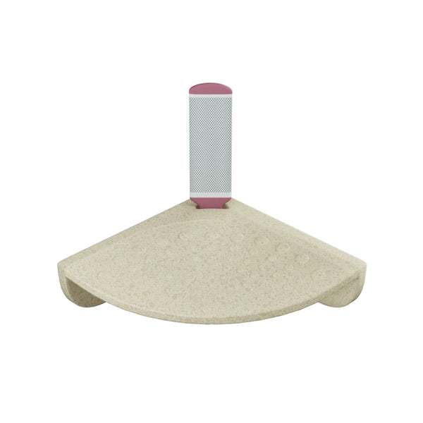 BASSINO Modern Corner Shower Foot Rest For Leg Pedal Foot Washing For Bathroom-Glossy Marble