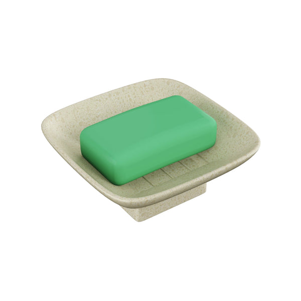 BASSINO Stylish Single Soap Dish For Bathroom-Glossy Marble