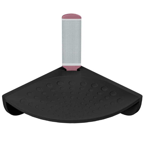 BASSINO Modern Corner Shower Foot Rest For Leg Pedal Foot Washing For Bathroom-Glossy Black
