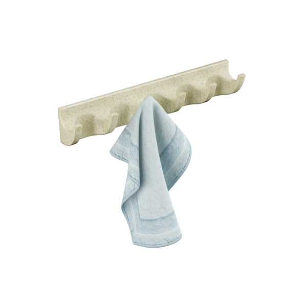 BASSINO Stylish 6 Pin Robe Hook For Bathroom/Bedroom/Office/kitchen-Glossy Marble