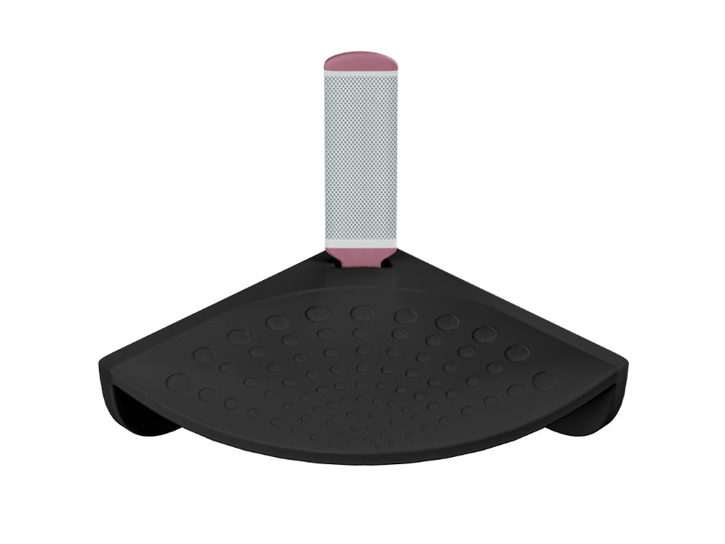BASSINO Modern Corner Shower Foot Rest For Leg Pedal Foot Washing For Bathroom-Glossy