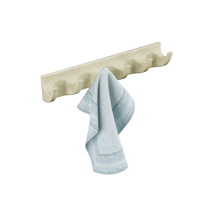 BASSINO Stylish 6 Pin Robe Hook For Bathroom/Bedroom/Office/kitchen-Glossy