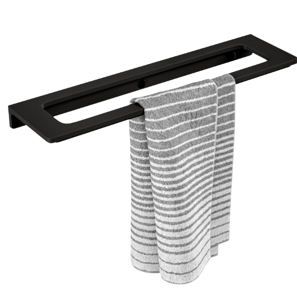 BASSINO Bathroom Towel Rod- Glossy 22" Length Black