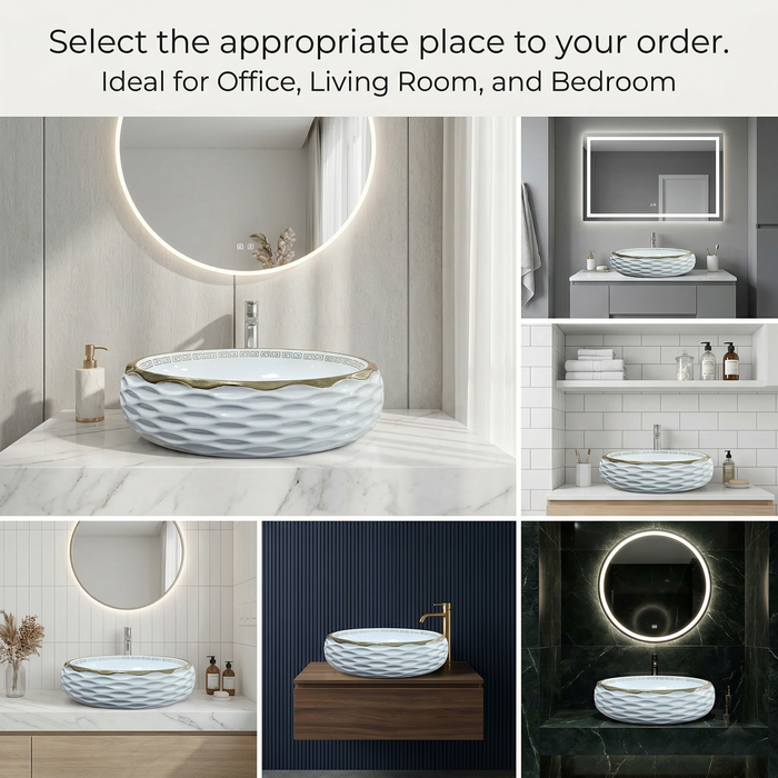 Premium Designer Table top/Counter top Wash Basin/Vessel sink (24x17x6 In) BTT-645