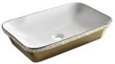 BASSINO Ceramic Wash Basin Countertop Tabletop Bathroom Sink Wash Basin(595x375x145mm)