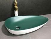 BASSINO Ceramic Wash Basin Countertop Tabletop Bathroom Sink Wash Basin(560x335x130mm)