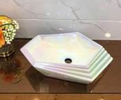 BASSINO Ceramic Wash Basin Countertop Tabletop Bathroom Sink Wash Basin(570x385x130mm)