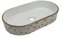 BASSINO Ceramic Wash Basin Countertop Tabletop Bathroom Sink Wash Basin(500x310x125mm)