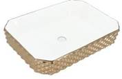 BASSINO Ceramic Wash Basin Countertop Tabletop Bathroom Sink Wash Basin(520x390x130mm)