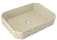 BASSINO Ceramic Wash Basin Countertop Tabletop Bathroom Sink Wash Basin(520x390x130mm)