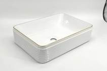 BASSINO Ceramic Wash Basin Countertop Tabletop Bathroom Sink Wash Basin(500x370x140mm)