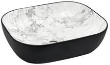 BASSINO Ceramic Wash Basin Countertop Tabletop Bathroom Sink Wash Basin(500x400x140mm)