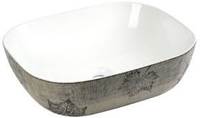 BASSINO Ceramic Wash Basin Countertop Tabletop Bathroom Sink Wash Basin(500x400x140mm)