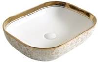 BASSINO Ceramic Wash Basin Countertop Tabletop Bathroom Sink Wash Basin(500x400x140mm)