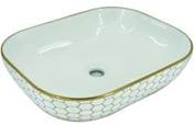 BASSINO Ceramic Wash Basin Countertop Tabletop Bathroom Sink Wash Basin(500x400x140mm)