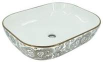 BASSINO Ceramic Wash Basin Countertop Tabletop Bathroom Sink Wash Basin(500x400x140mm)