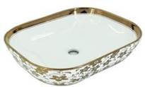 BASSINO Ceramic Wash Basin Countertop Tabletop Bathroom Sink Wash Basin(500x400x140mm)