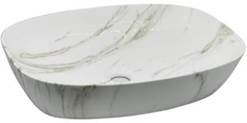 BASSINO Ceramic Wash Basin Countertop Tabletop Bathroom Sink Wash Basin(500x390x140mm)