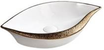 BASSINO Ceramic Wash Basin Countertop Tabletop Bathroom Sink Wash Basin(500x300x130mm)